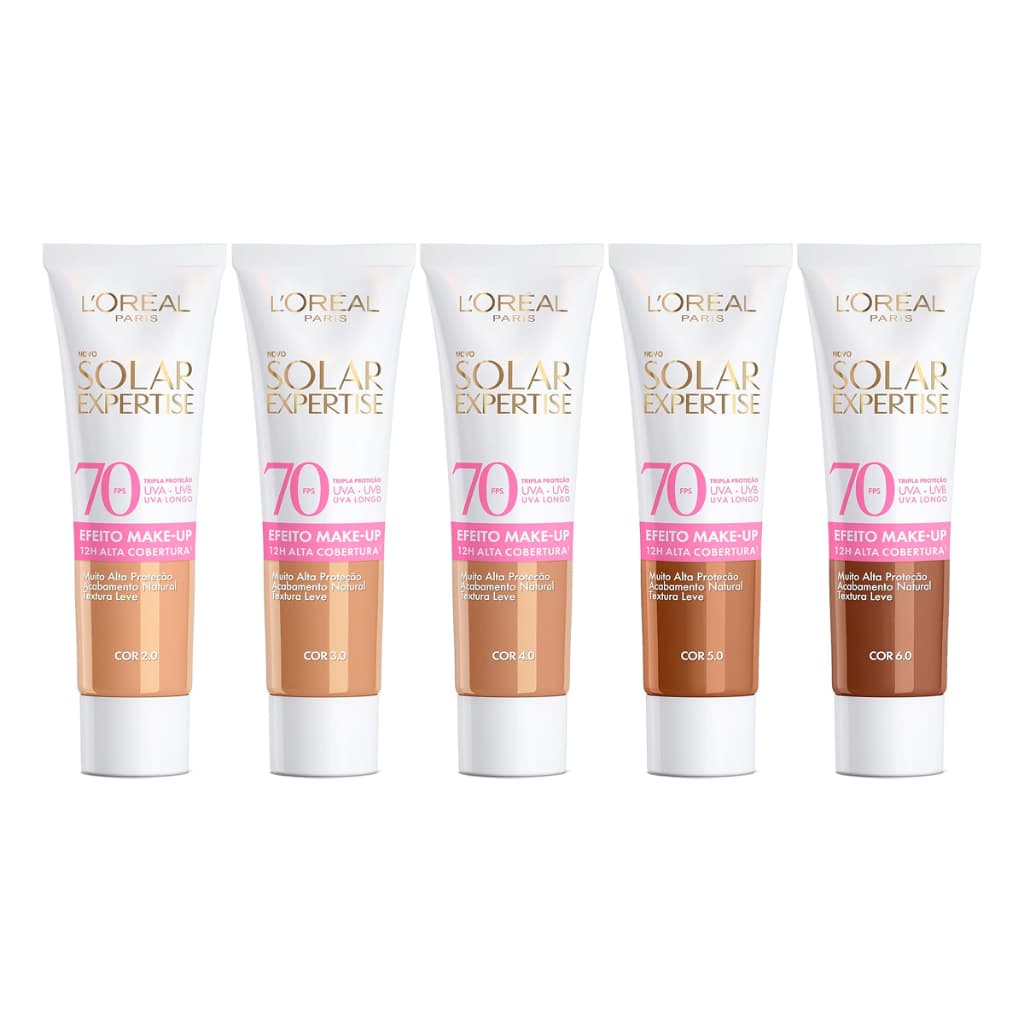 Protetor Solar Facial L'Oréal Paris Solar Expertise FPS70 Efeito Make-Up