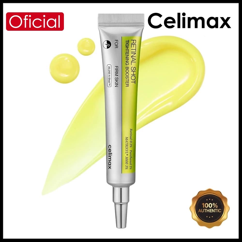 Original da Coreia `Celimax Retinal Shot Sérum Firmador 0,1% Retinal Nanométrico MATRIXYL3000 Original Coreia Anti‑idade