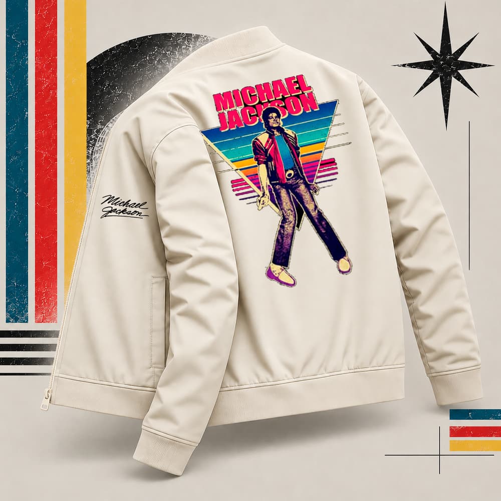 Jaqueta Masculina Esportiva Jaqueta Michael Jackson The King Pop O Rei Do Pop Vintage Retro Anos 80
