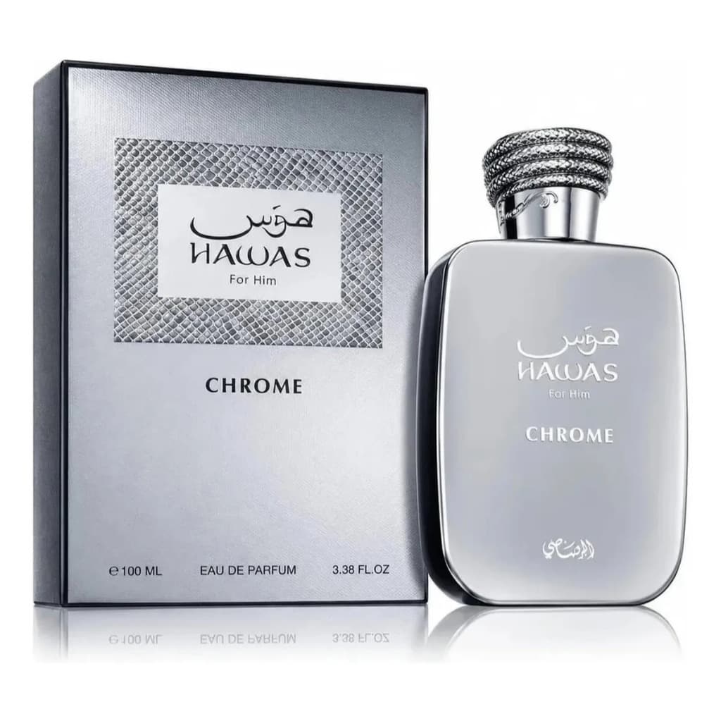 Perfume Hawas Chrome Rasasi For Him Eau de Parfum 100ml Original Masculino Importado