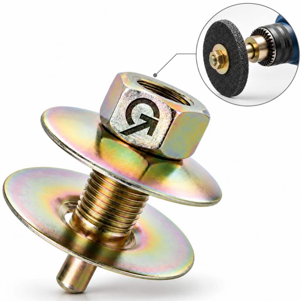 Adaptador Para Rebolo Pedra E Discos 1/2 Pol Para Furadeira Parafusadeira Profissional Alta Resistência