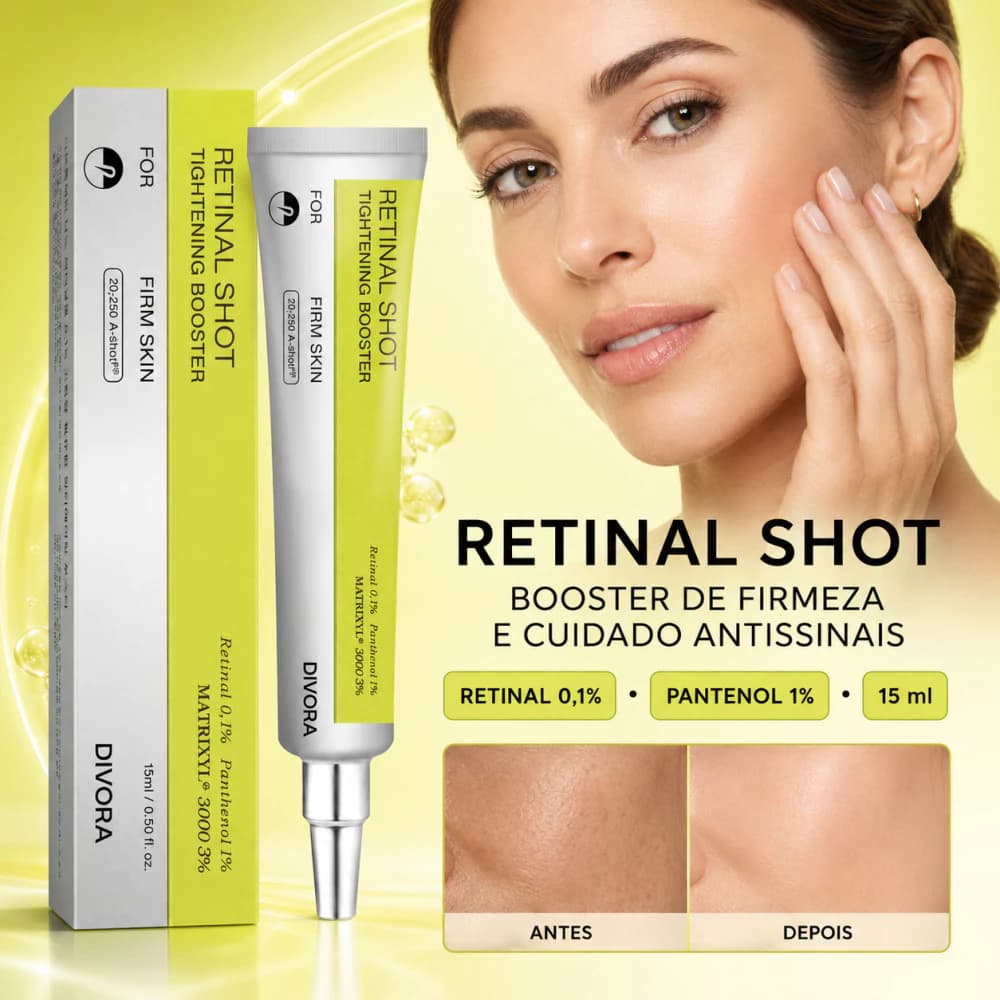 Celimax Retinal Shot Tightening Booster 15ml Sérum Facial com Retinal Anti-idade Firmeza Reduz Rugas e Poros