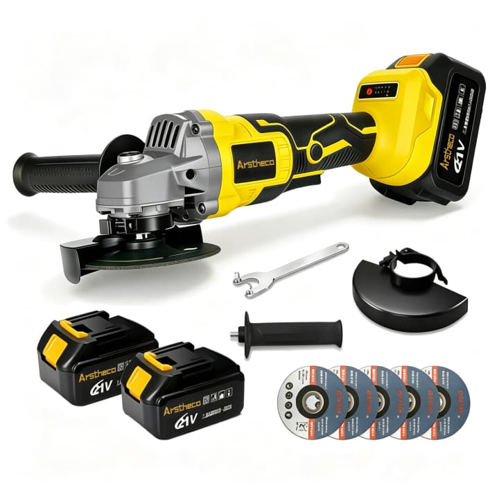 Esmerilhadeira Lixadeira Angular Sem Fio 125mm Brushless 21V Litio 2 Baterias 5 Discos
