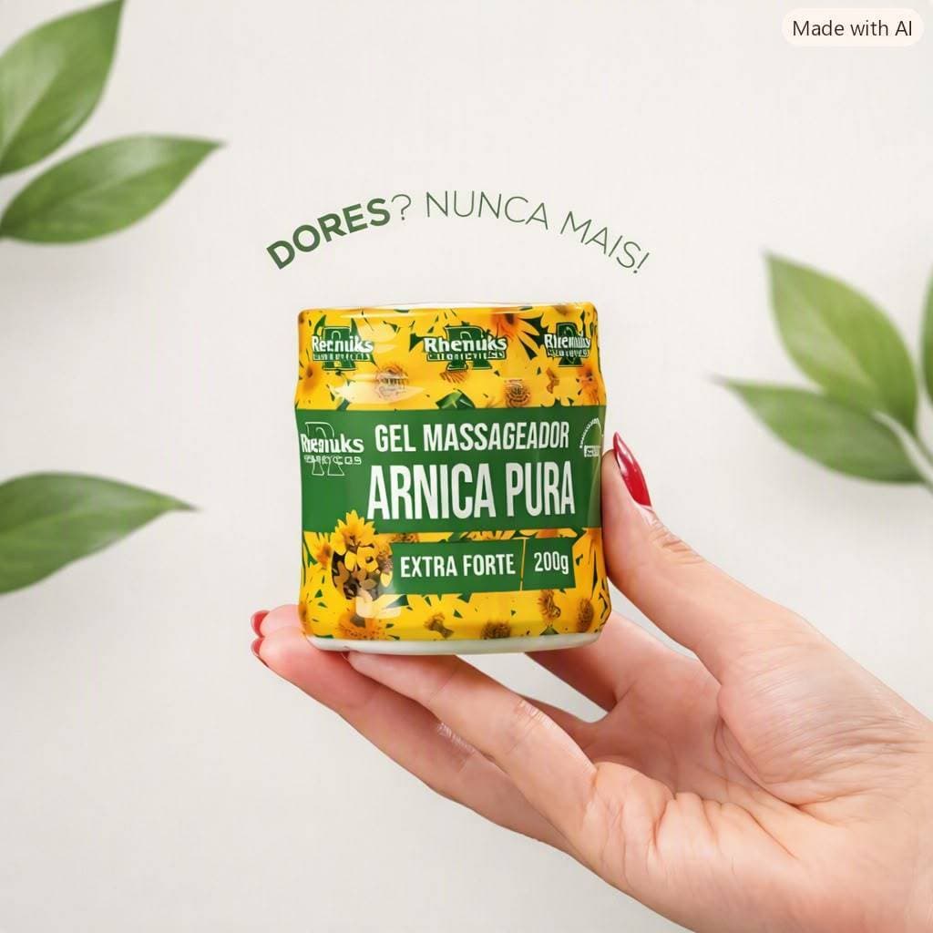 Gel Massageador Arnica Pura Extra Forte 200g Alívio nas dores Musculares