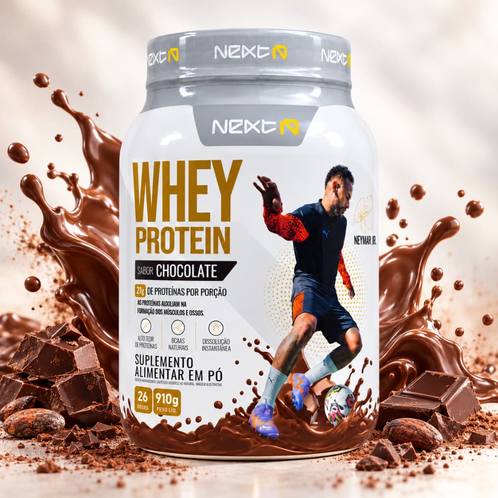 Whey Protein Sabor Chocolate 910g Next10 Suplemento Proteico em Pó