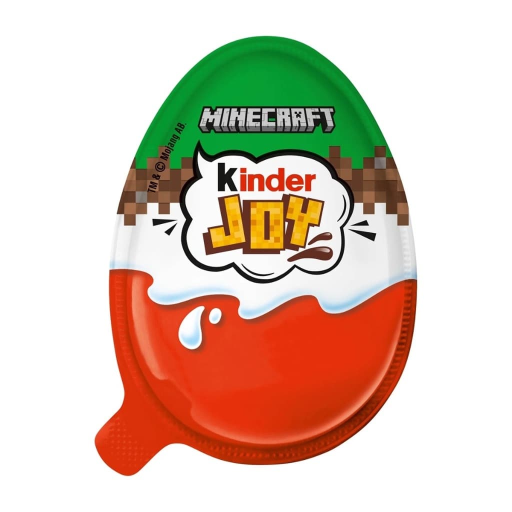 Chocolate Kinder Joy Minecraft 20g Importado Edição Colecionável Brinquedo Surpresa