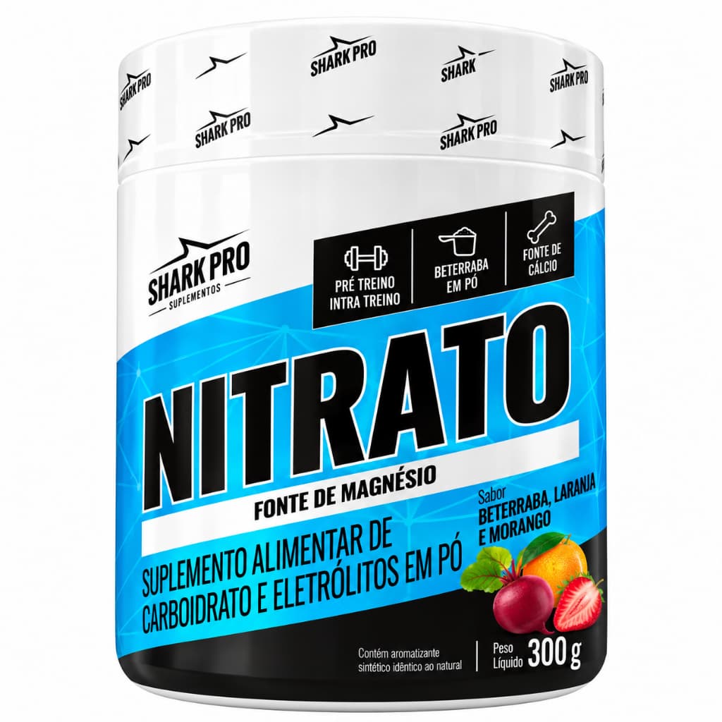 Nitrato de Beterraba Shark Pro 300g Pré Treino Suplemento Alimentar Original