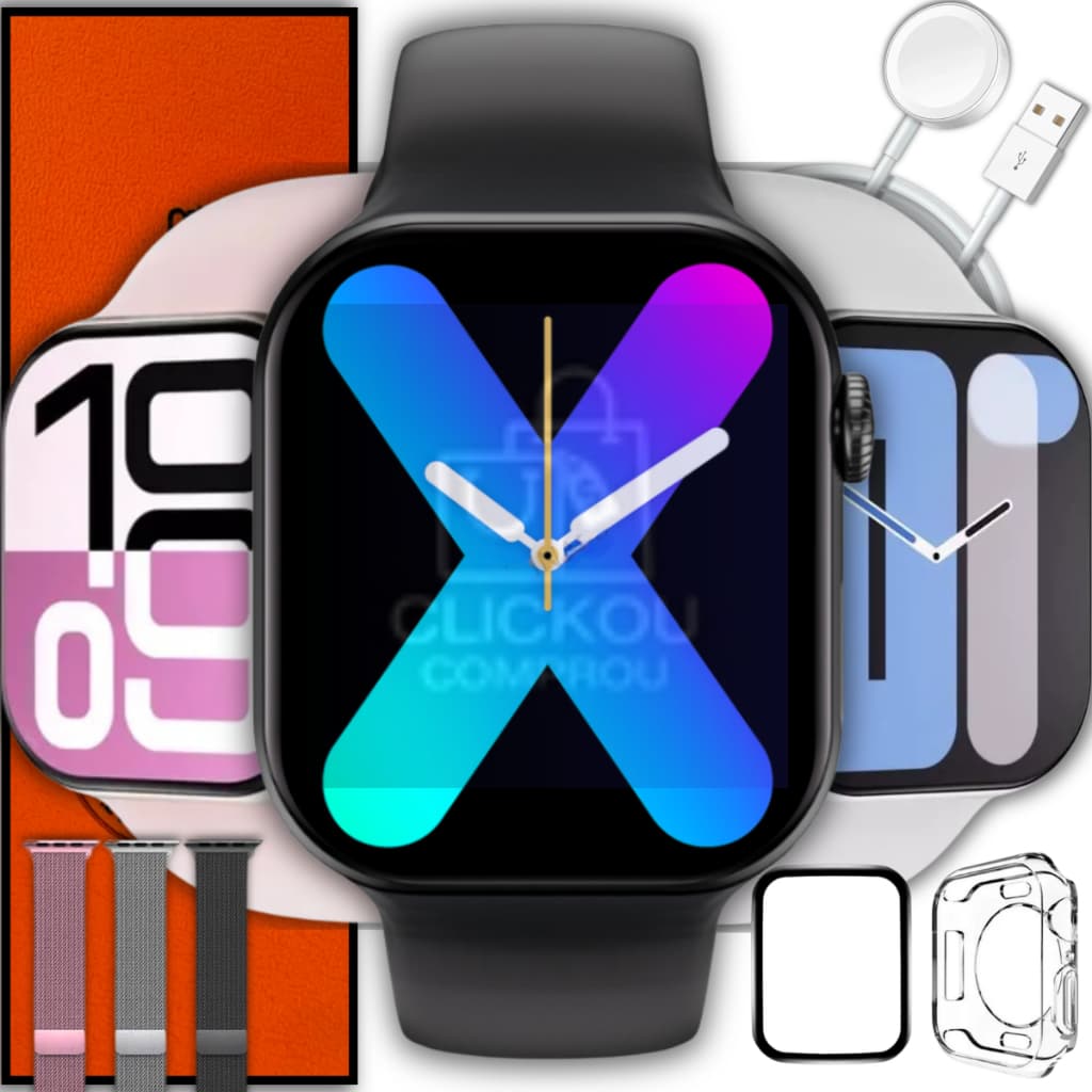 Relógio Smartwatch W10 Mini Série 10 Tela Amoled 41mm Responde WTS 256MB Com 2 Pulseiras e Proteção