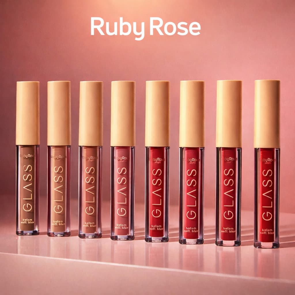 Batom Líquido Soft Blur Ruby Rose Glass Matte Aveludado Longa Duração Alta Fixação 8 Cores