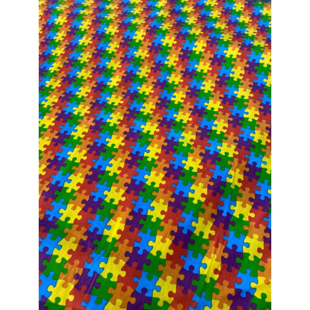 TECIDO TRICOLINE DIGITAL 50CM x 1,40MT AUTISMO / SINDROME DE DOWN / FLORESTA - DOHLER