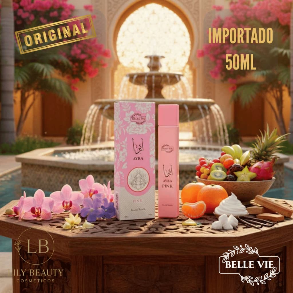Perfume Belle Vie Ayra Pink Importado Árabe Feminino Eau de Toilette 50ML