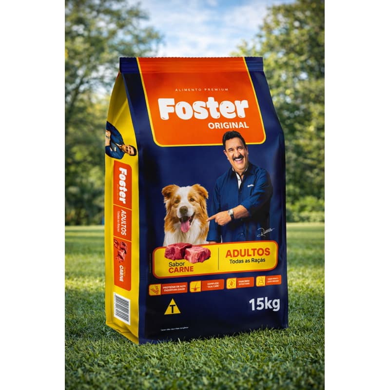 Ração Foster Premium 15kg – Qualidade Premium, Mais Energia e Sabor Irresistível para Seu Cão