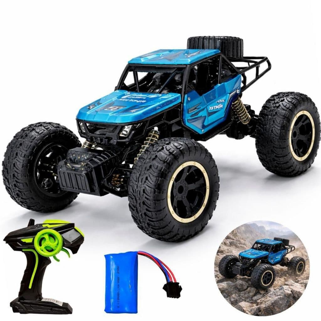 Carrinho Grande de Controle Remoto Recarregável 4x4 Anda na Terra Clamber Off Road