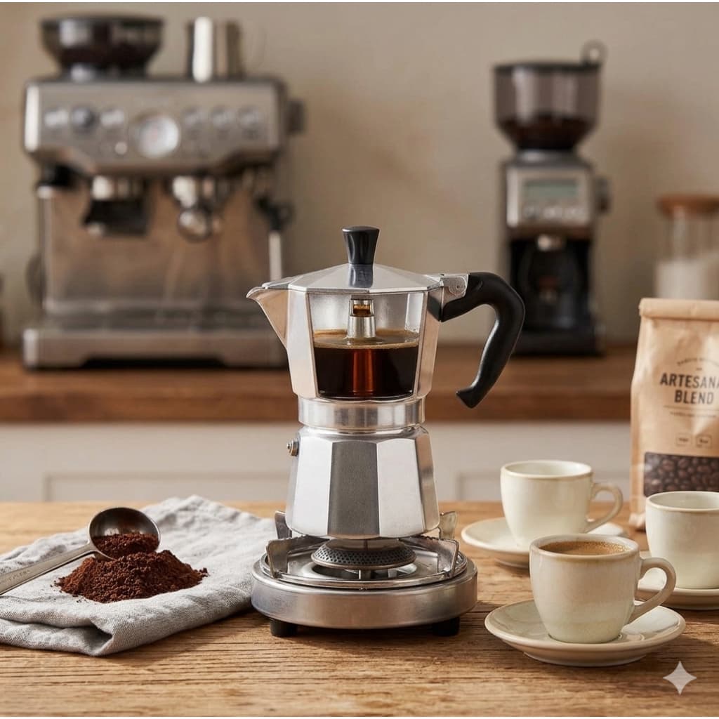 Cafeteira Italiana Inox Capacidade 3 Xícaras Preparo Rápido Café Expresso Tradicional