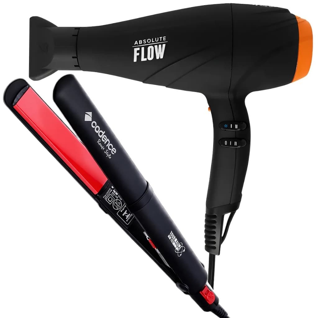 Secador De Cabelo Gama Italy 2300w Absolute Flow Ions Profissional Salão Prancha Cerâmica 210°c