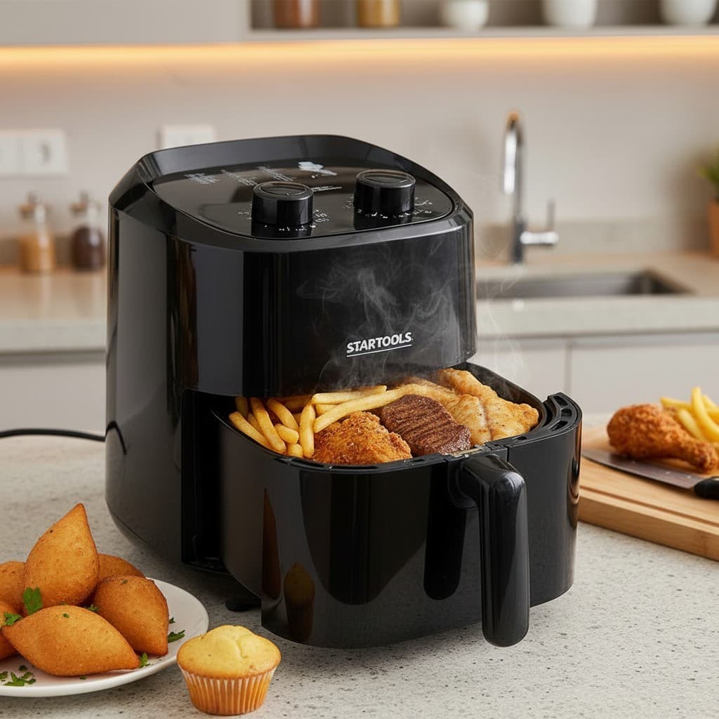 Fritadeira Elétrica Air Fryer 3,4 5L 1200W 220V Sem Óleo Batata frango Carne Coxinha Bolo Startools