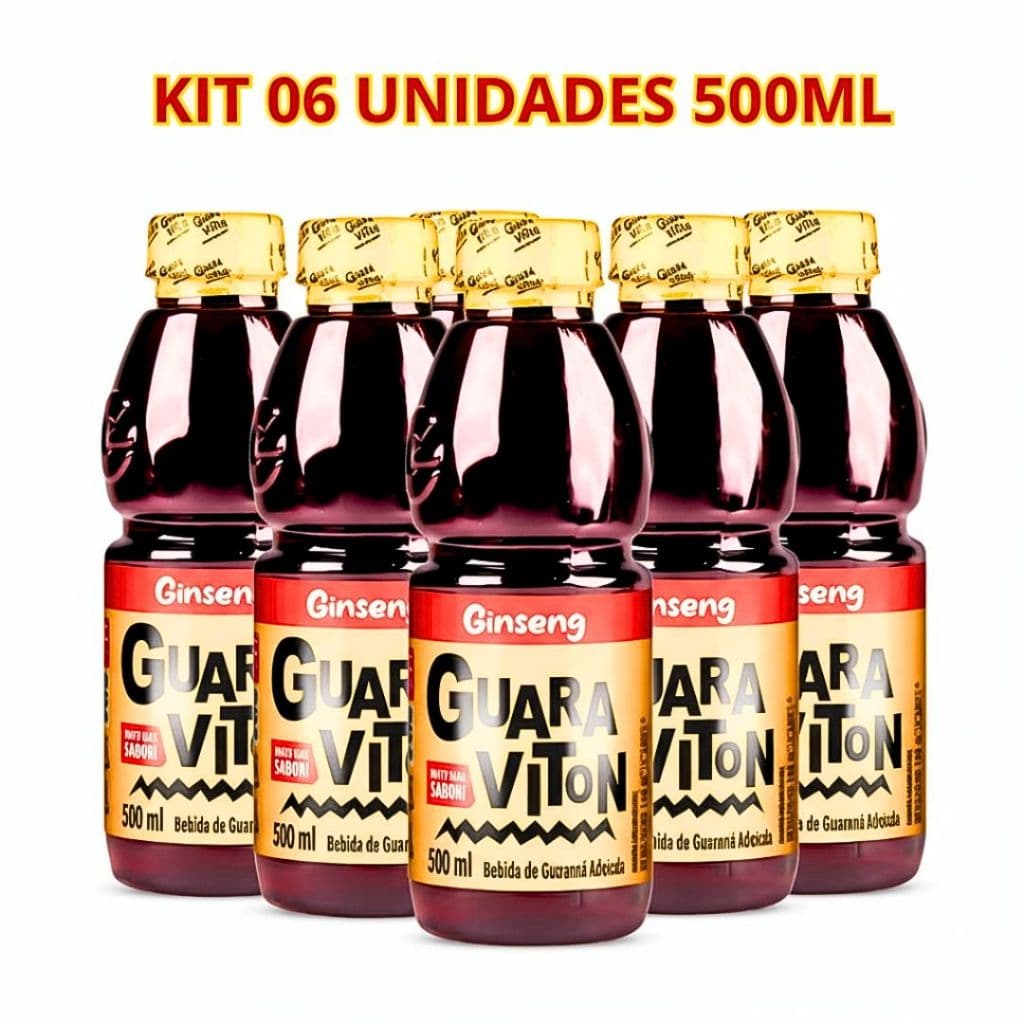 Guaraviton Ginseng 06x500ml | Bebida Natural para Mais Energia