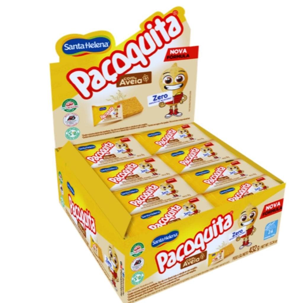 Paçoquita Zero Açúcares Com Aveia C/24 Unidades 432g Santa Helena | Snack Saudável Low Carb