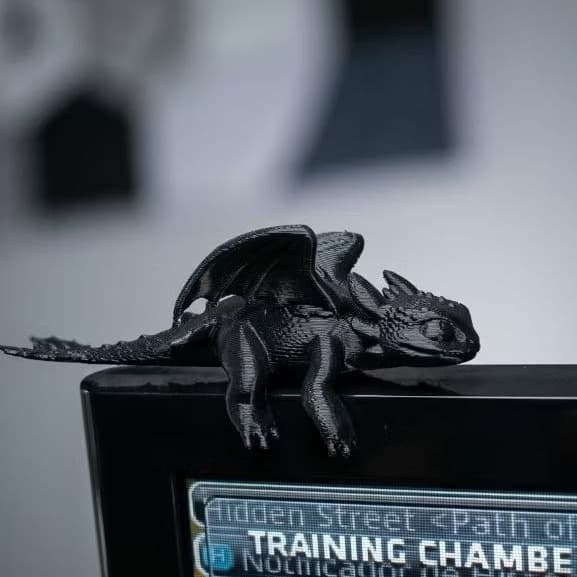 Fúria da Noite Dragão Decorativo para Monitor /Setup Gamer | Decoração de Estante