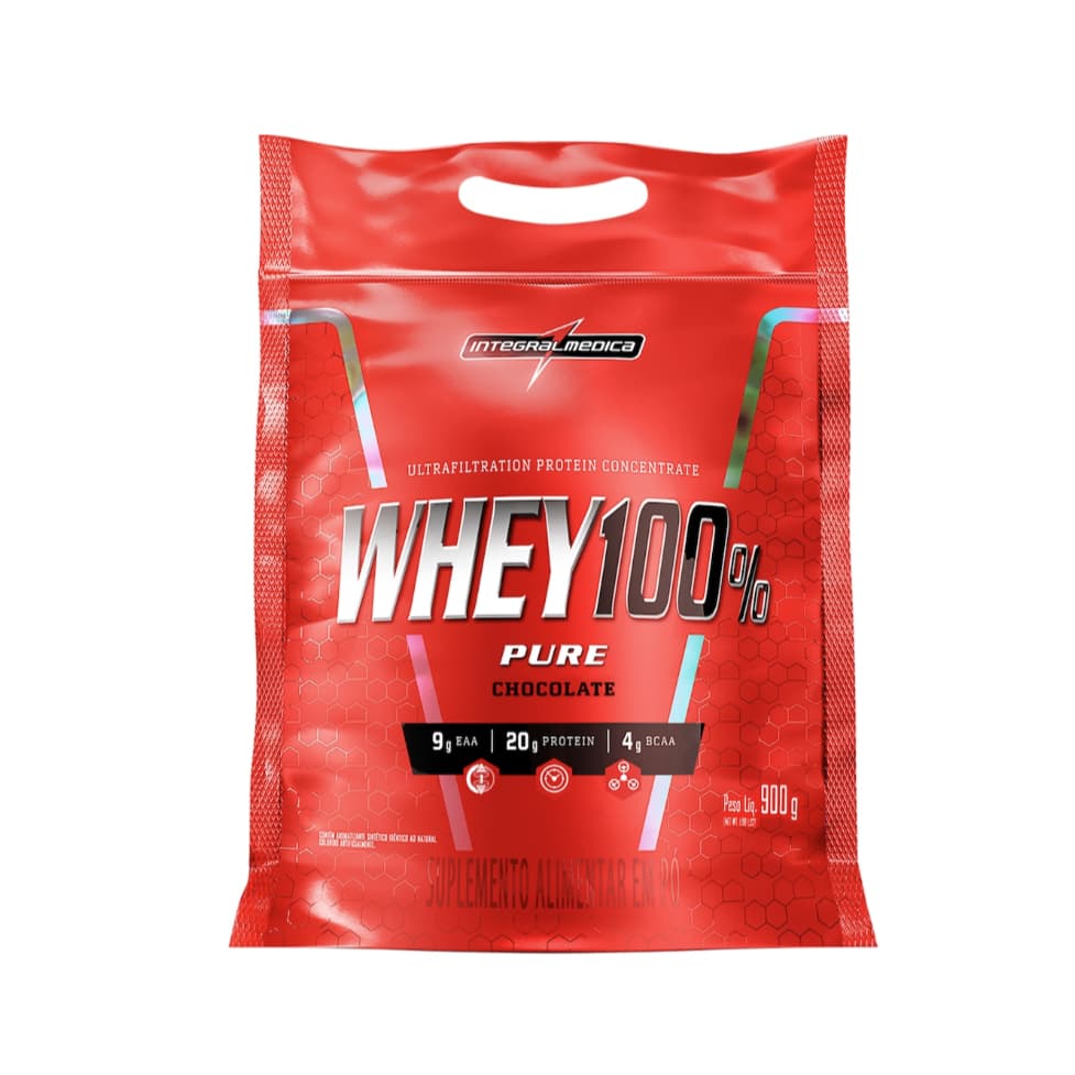 Whey Protein 100% IntegralMedica Sabor Chocolate 900g