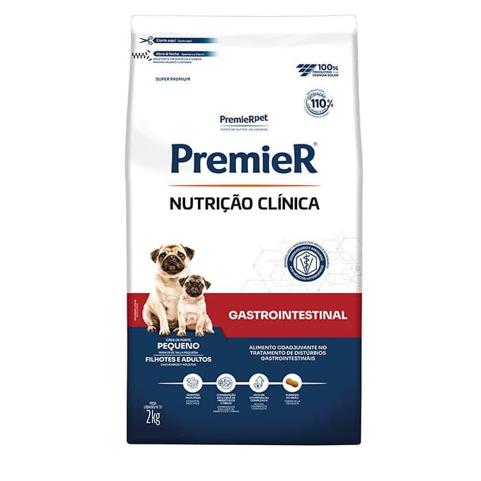Ração 2Kg Premier Vet Gastrointestinal Cães de Pequeno Porte