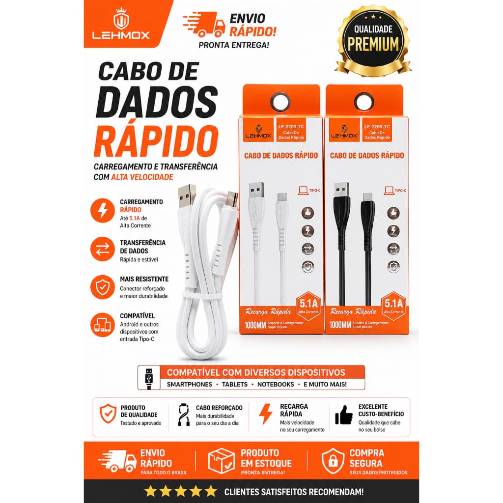 Cabos de dados rápido carregador tipo c turbo carregamento rapido 4.8a( 50 w)android usb