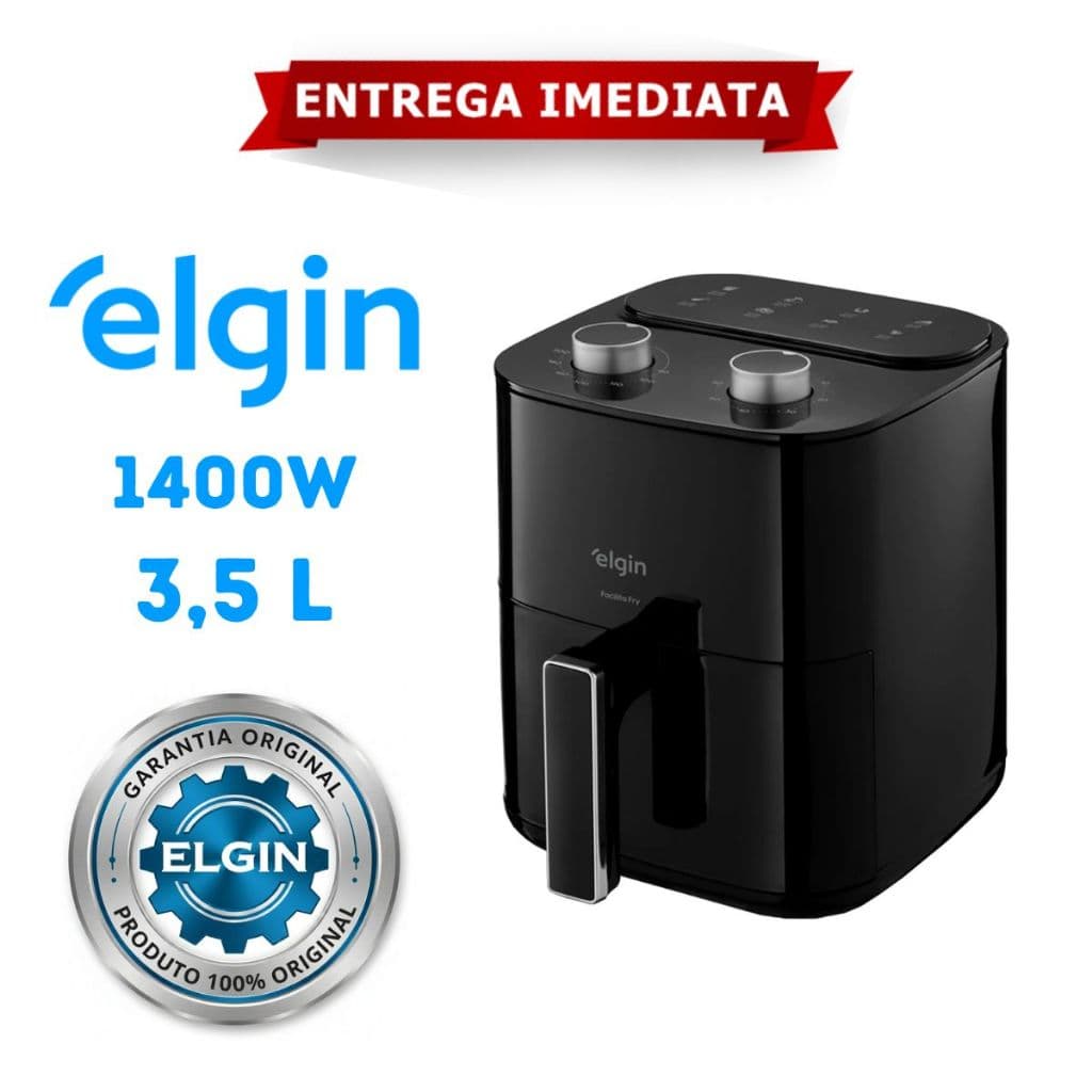 Air Fryer Elgin Facilita Fry 3,5L Fritadeira Elétrica Sem Óleo