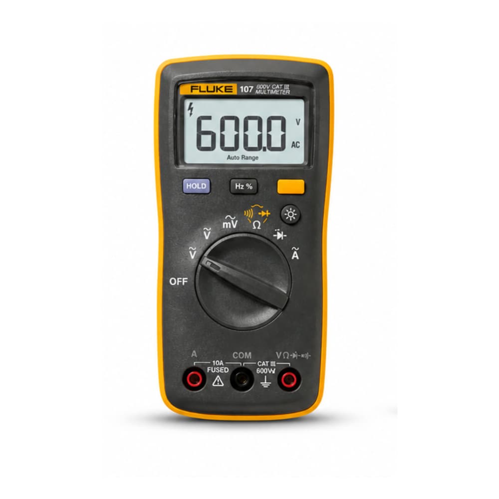 Multímetro Digital 107 Fluke CAT III com Pontas de Teste