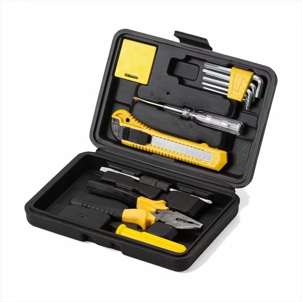 Kit Maleta Ferramentas 11 Peças Completo Portátil Reparo Profissional Ferro E Borracha