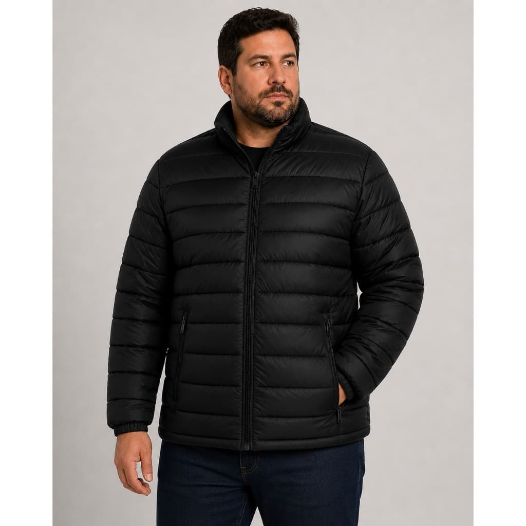 JAQUETA MASCULINA PLUS SIZE BOBOJACO PUFFER INVERNO FRIO IMPERMEAVEL