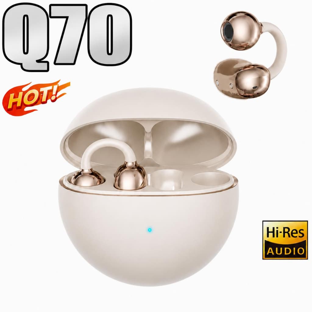 2026 Novo TWS-Q70 Fones de ouvido Bluetooth sem fio fones de ouvido esportivos com clipe