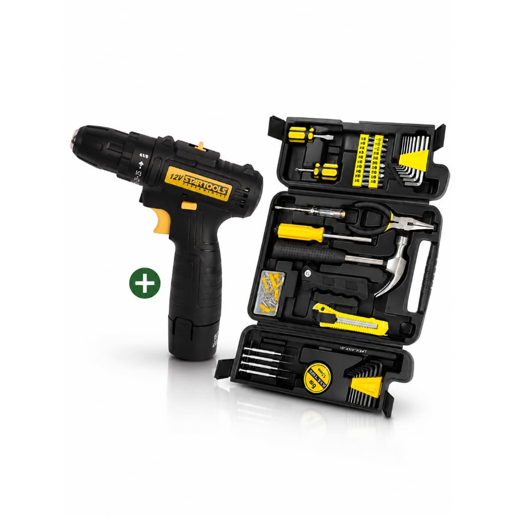 Kit Ferramentas Completo 12V – Parafusadeira Sem Fio + Maleta Profissional - Envio Rápido