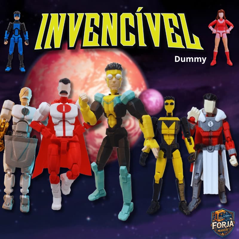 Bonecos Articulados - Dummy - Invencível / Omni-Man / Imperador Viltrumita /  Conquest / Atom Eve