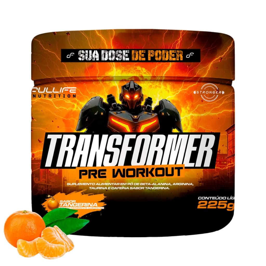 Pré Treino Transformer Beta Alanina + Arginina + Taurina Fullife 225g