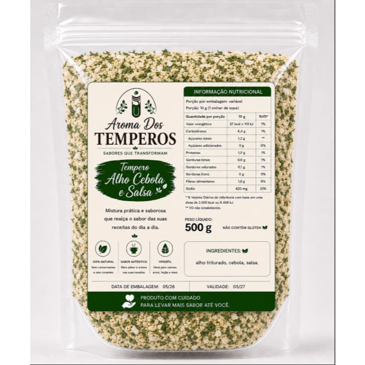 Tempero Cebola, Alho e Salsa AROMA DOS TEMPEROS