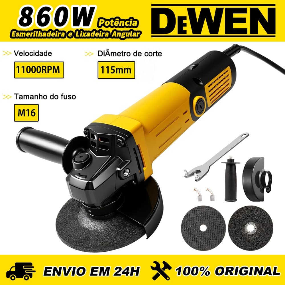 Esmerilhadeira Lixadeira Angular 4.1/2 Profissional 11000rpm 860w