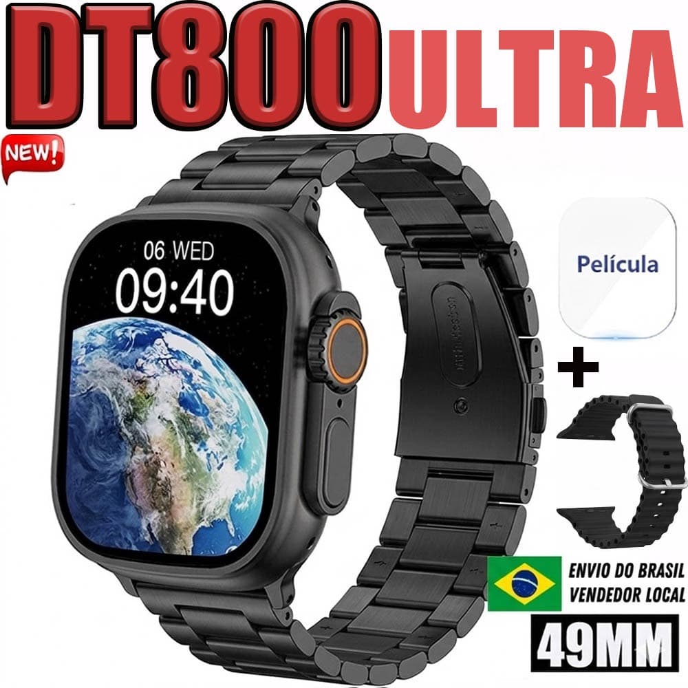 Smartwatch DT800 Ultra 3 Max 2026 Relógio Inteligente 2,19 Polegadas Tela Grande