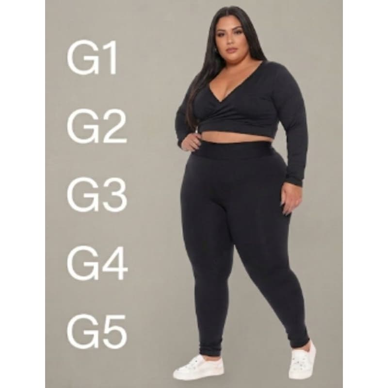 LEGGING FLANELADA TÉRMICA SUPLEX GROSSO ZERO TRANSPARÊNCIA CURVE PLUS SIZE G1 G2 G3 e G4 G5