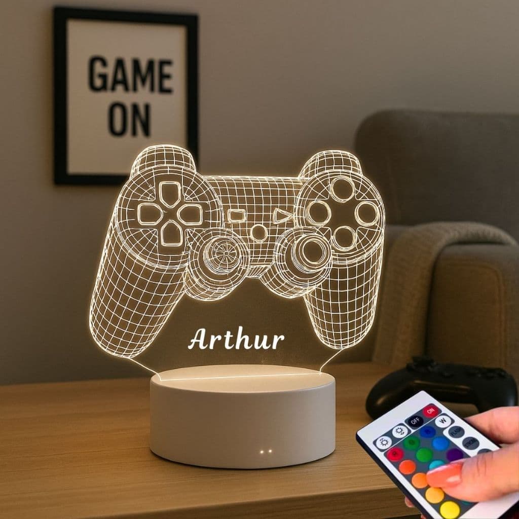 Luminária LED Personalizavel Controle de Videogame Luz Noturna Decorativa Para Presente Criativo Decoração Manete Gamer