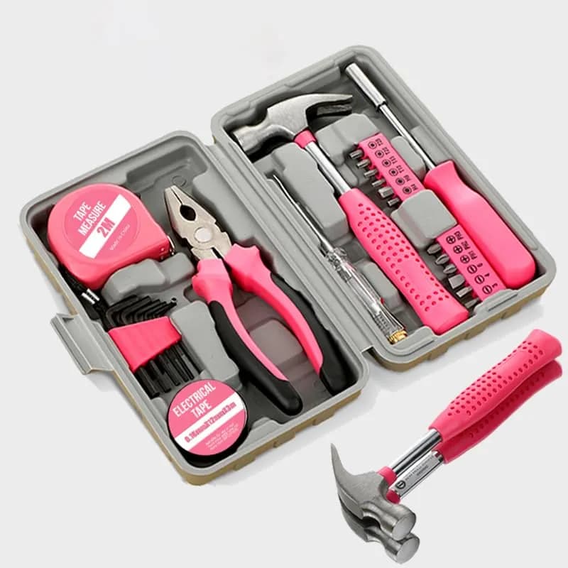 Kit 24 pcs de Ferramentas Multifuncional Portatil Completo para Reparos em Casa e no Trabalho