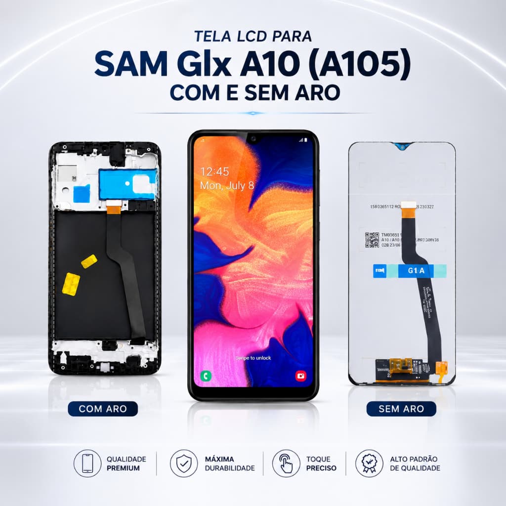 Tela Frontal Display Touch LCD Universal para Sam Galaxy A10 / A105