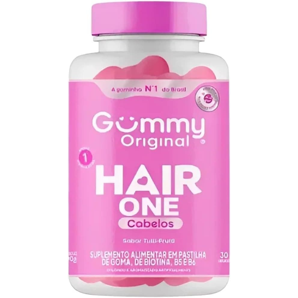 Gummy Original 30 Caps- Hair One Suplemento Vitamina Para Cabelo - TutiFruti