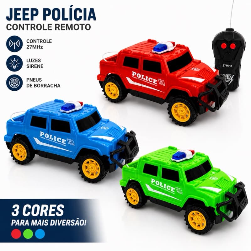 Carrinho De Controle Remoto Carro Policia Lamborguini Ferrari 1:24 Brinquedo Menino Coleção
