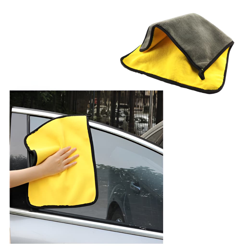 Kit 3 Panos De Limpeza Amarelo Microfibra Alta Absorção Multiuso Casa Cozinha Pia Limpeza de Carro