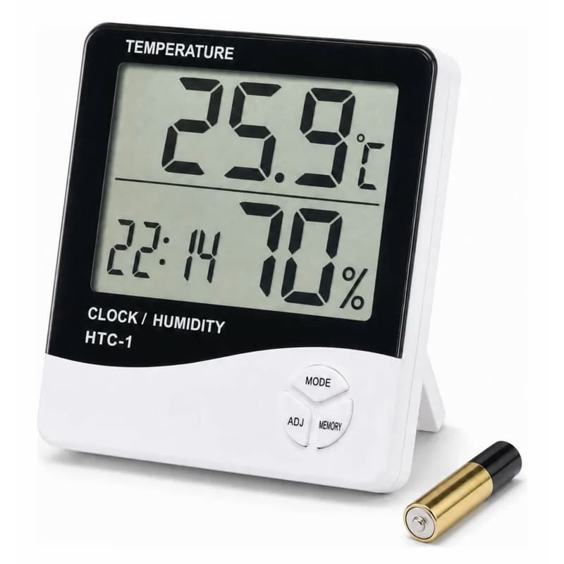 Relógio Termo Higrômetro Digital Medidor De Temperatura Umidade Ar Termômetro De Ambiente com pilhas