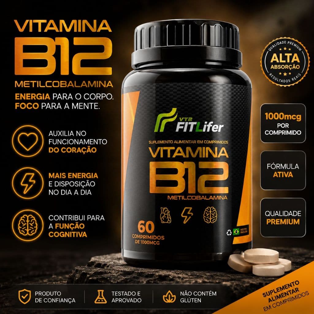 Suplemento Alimentar de Vitamina B12 – Alta Qualidade e Praticidade