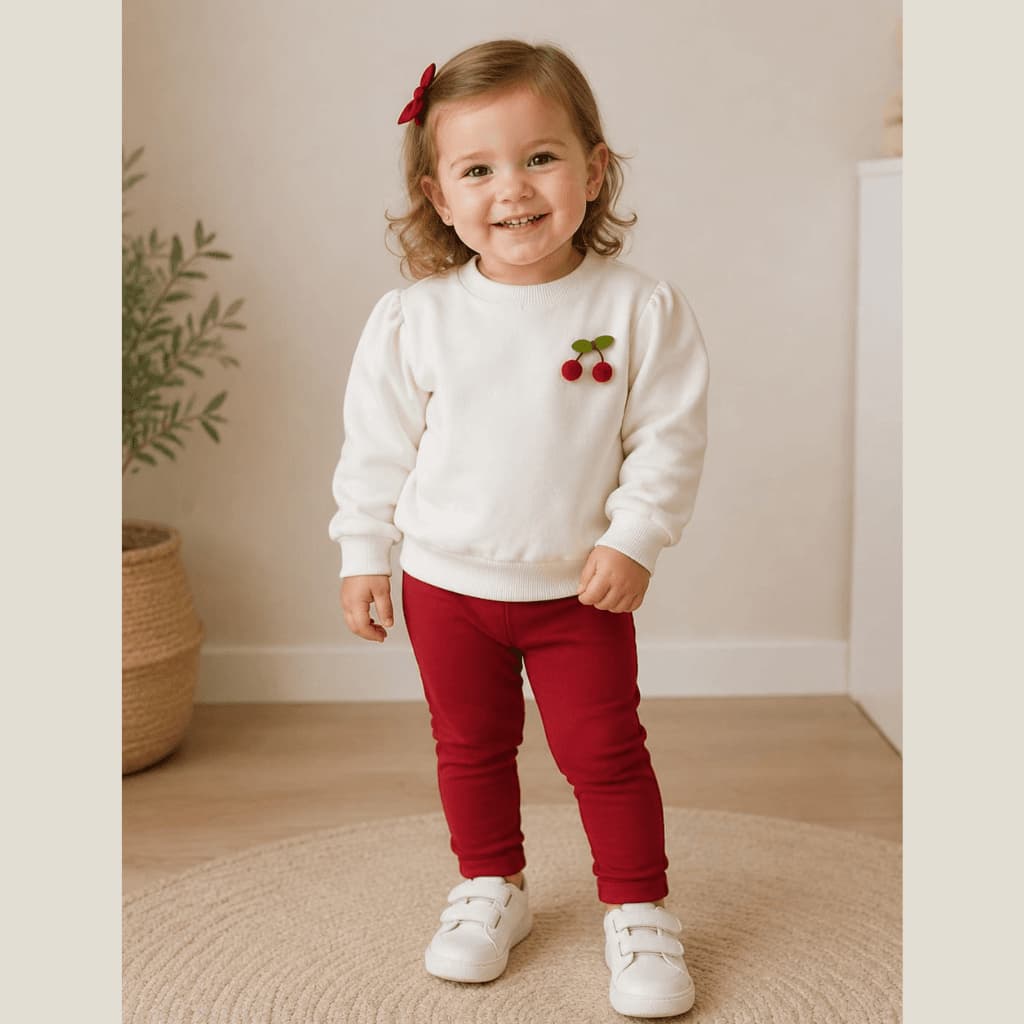 Conjunto de Frio Blusa Moletom Calça Legging Infantil Menina
