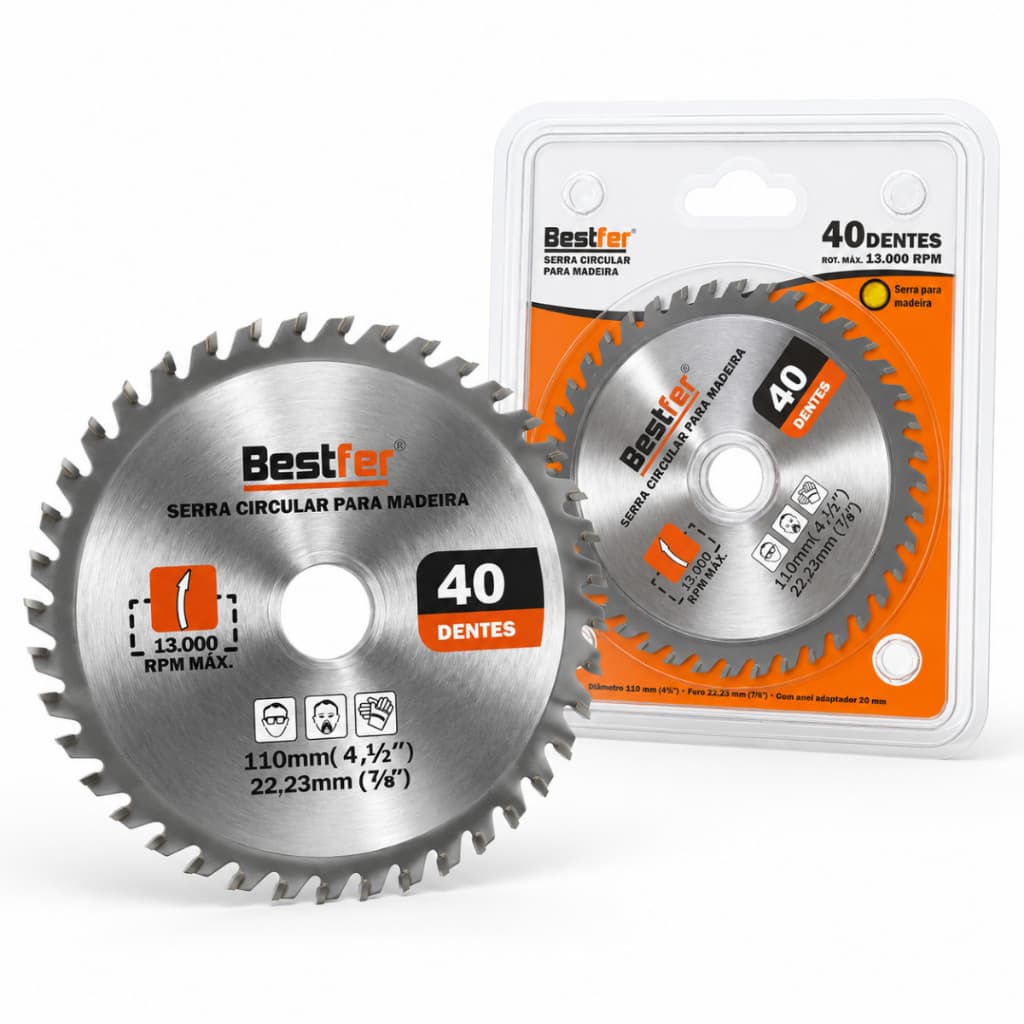Disco Corte Madeira Para Esmerilhadeira Serra Circular Makita Furo 22mm 40t