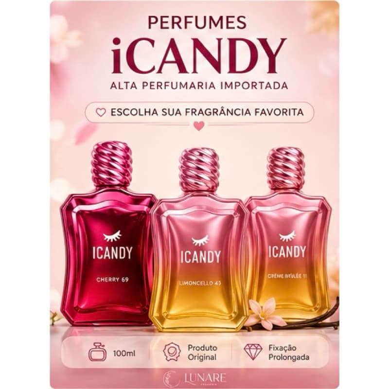 Perfume iCandy Original 100ml Feminino Alta Fixação Fragrâncias Importadas