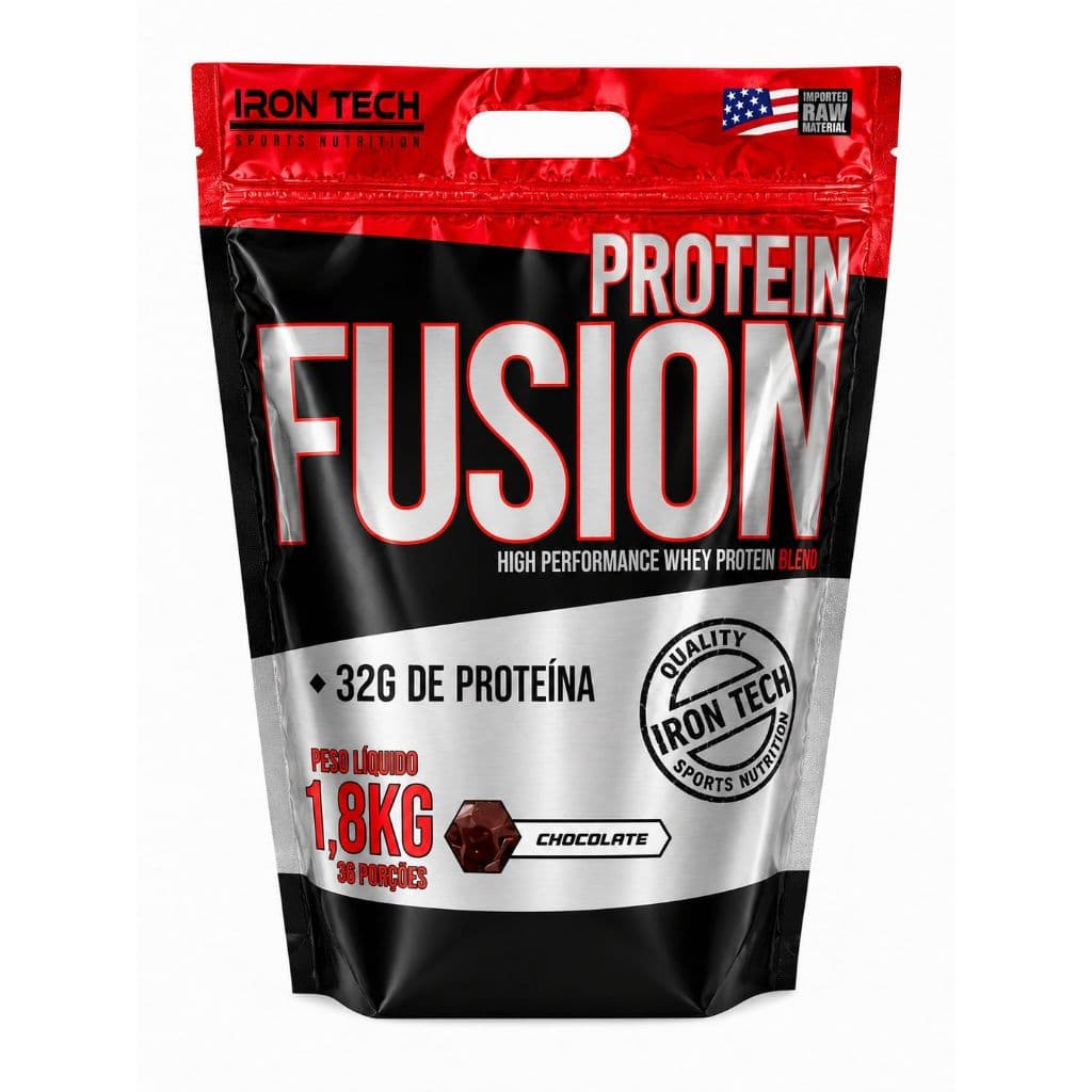 Whey Protein Fusion Iron Tech 1,8kg – Sabor Chocolate